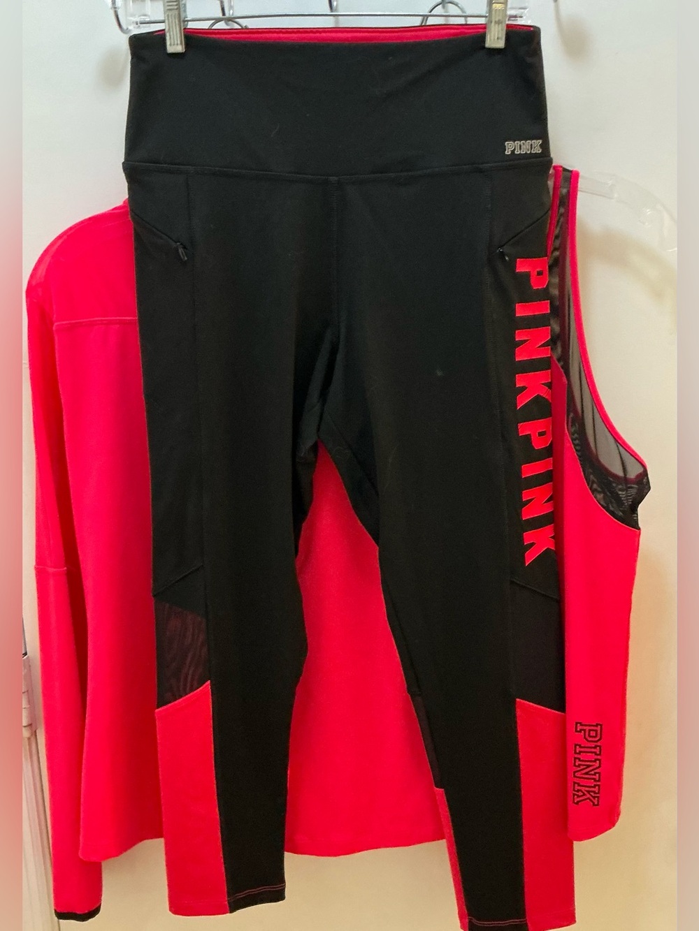PINK by Victoria's Secret Neon Pink Active Set - Jacket, Top & Leggings - Picture 6 of 9